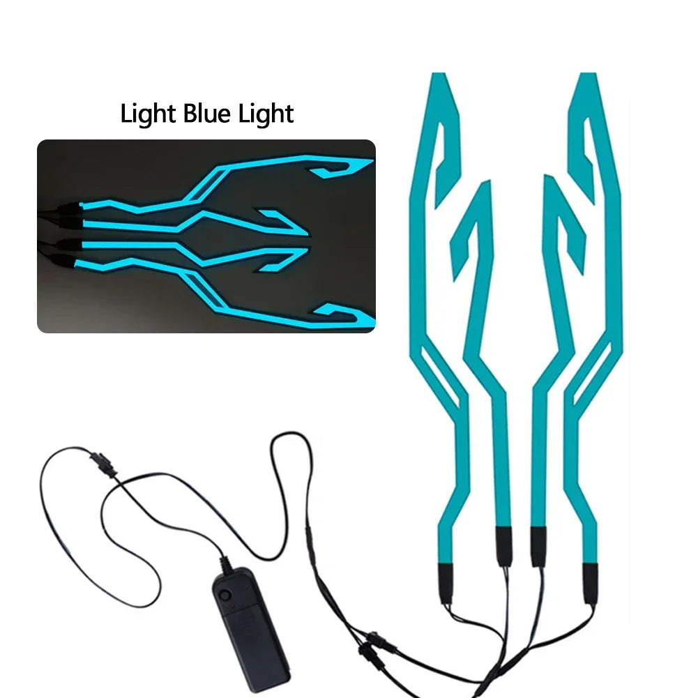 Multi-functional LED Motorcycle Helmet Light Strip Kit - 3-mode Night Riding Signal Decorative Accessory For Unisex Adults Amagi