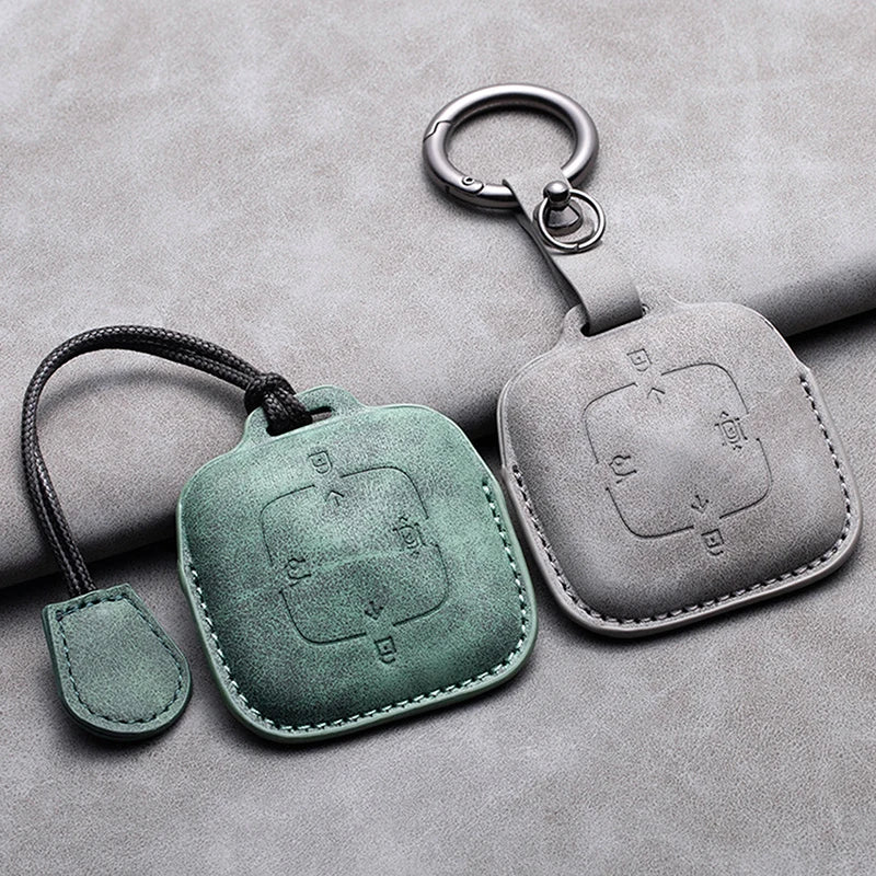 New Leather 4 Buttons Car Remote Key Case Cover for Zeekr 001 X 2021 2022 2023 for ZEEKR 001 009 Full Protector Fob Keychain