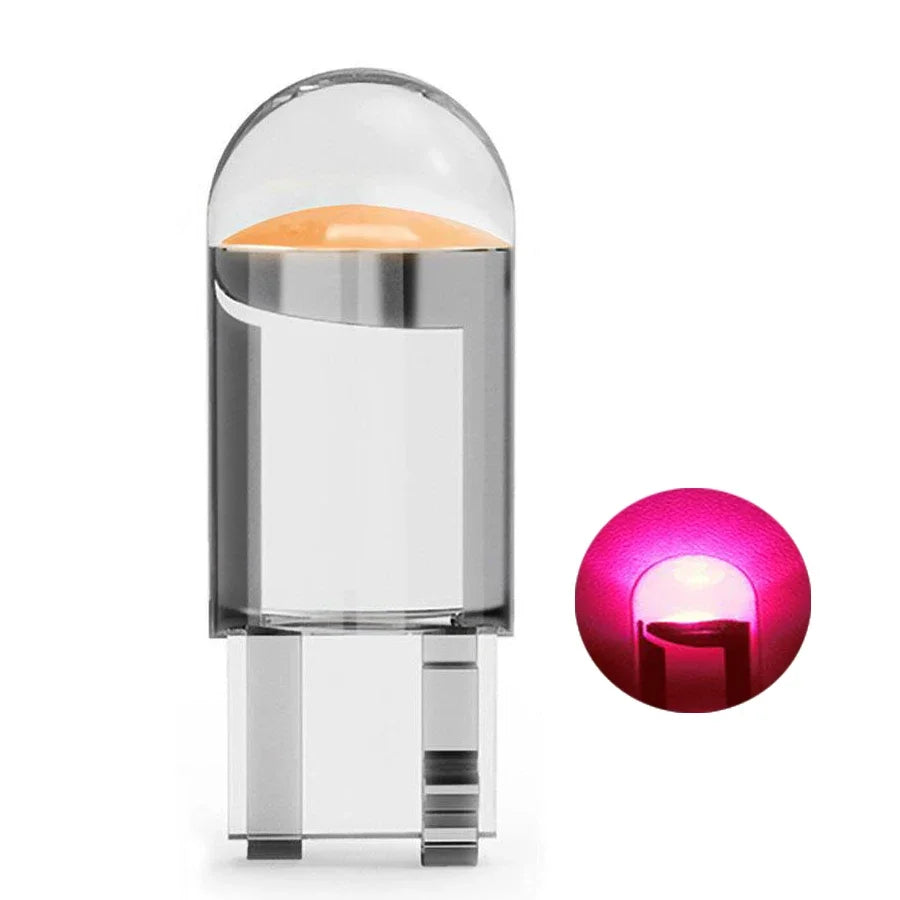 Car T10 LED Light Bulb 12V COB Glass Housing Waterproof Wedge Lamp Auto Interior Canopy Reading Light Bulb Auto Accessories