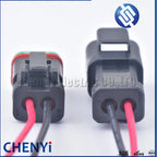 Deutsch DT series black 2 Pin Auto Waterproof Connector excavator headlight boom light Wire Harness pigtail Plug DT06-2S DT04-2P