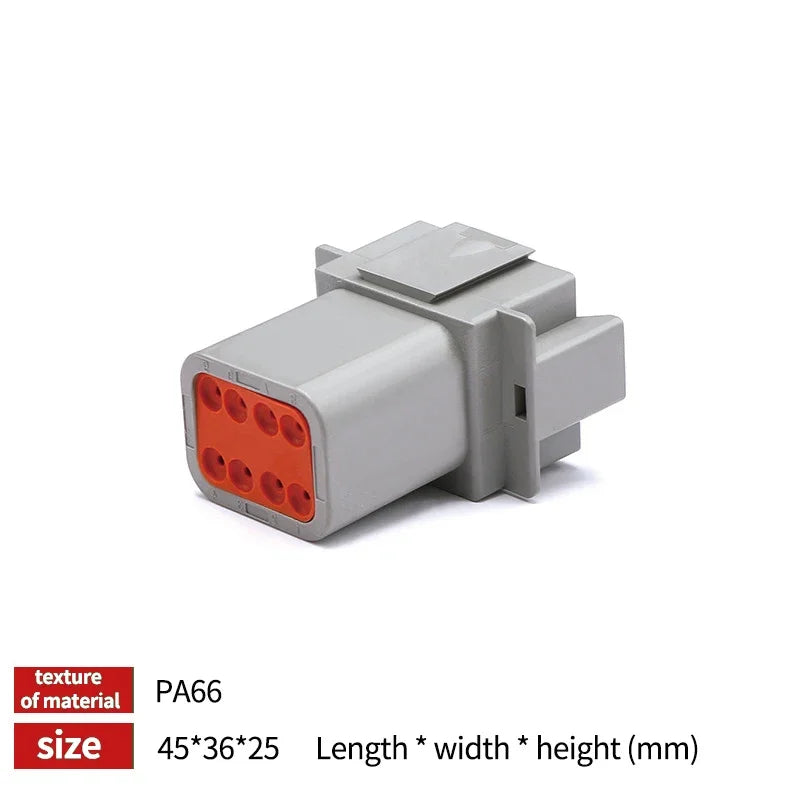 1Set Deutsch DT Series Multi-Pin Bundle (2P/3P/4P/6P/8P) | 22-16AWG Sealed Plug & Socket for Auto Electronics Upgrade DT04-2P