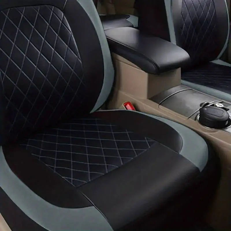Hot selling high-end pu Car Interior with 5/2Pcs Quilted Leather Thread Pressing Seat Covers Airbag Compatible Breathables Tools