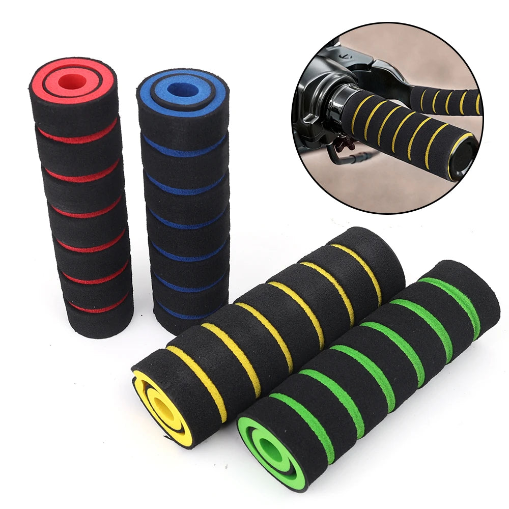 4Pcs/pack Motorcycle Handlebar Grip Universal Handle Bar Cover Brake Clutch Lever Soft Sponge Foam Grips Cover Motorcycles Grip
