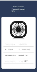 Mini Car Air Outlet Cooling Fan Adjustment Powerful USB Light Creative Low Noise Multi-function Mini Interior Fan Cooler Amagi