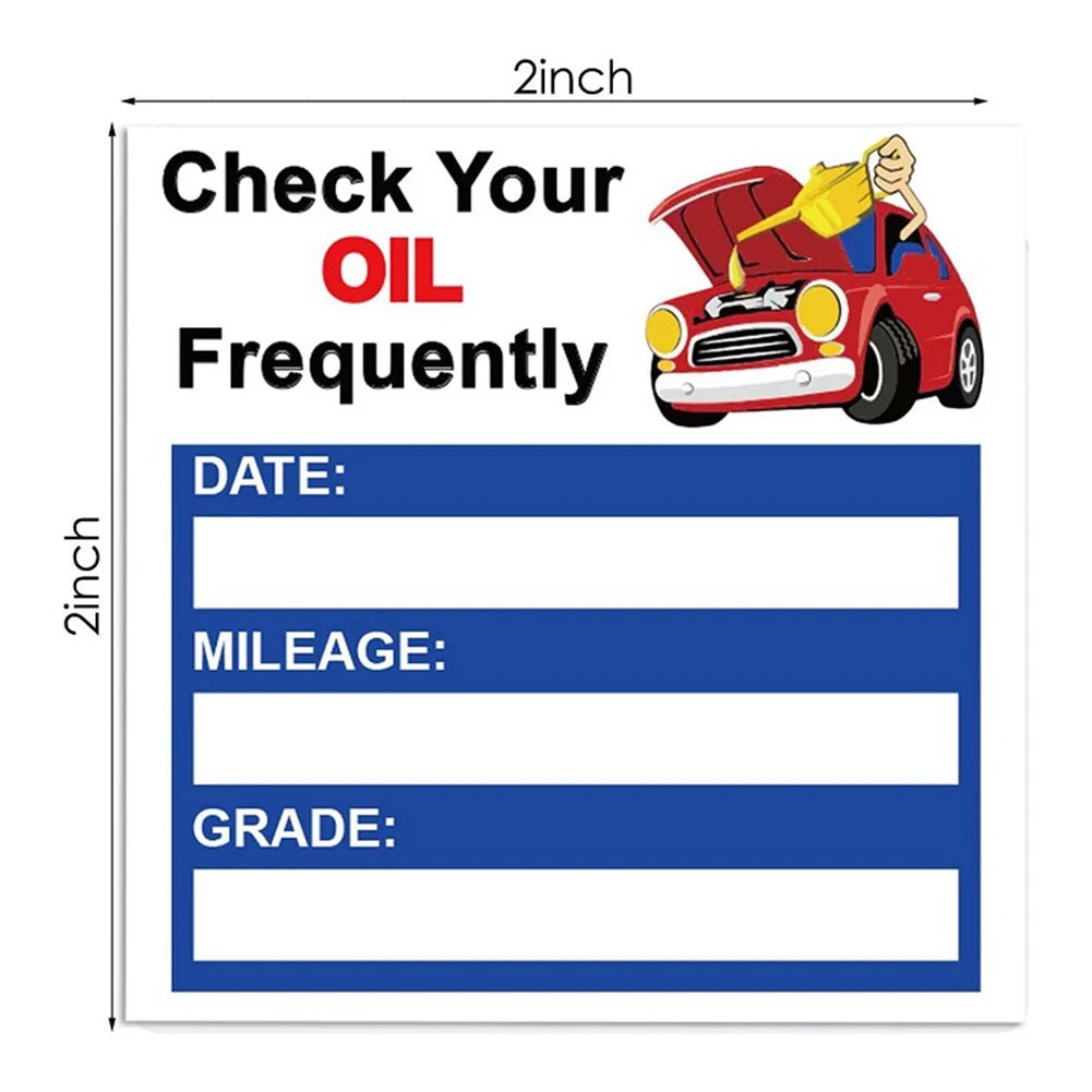 150PCS Car Maintenance Reminder Stickers Easy Oil Change Tracking Solution Auto Windscreen Labels Interior Maintenance Stickers