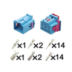 8K0972483D male and female, 4F0972575D, suitable for Volkswagen Audi computer seat plug, 17P blue