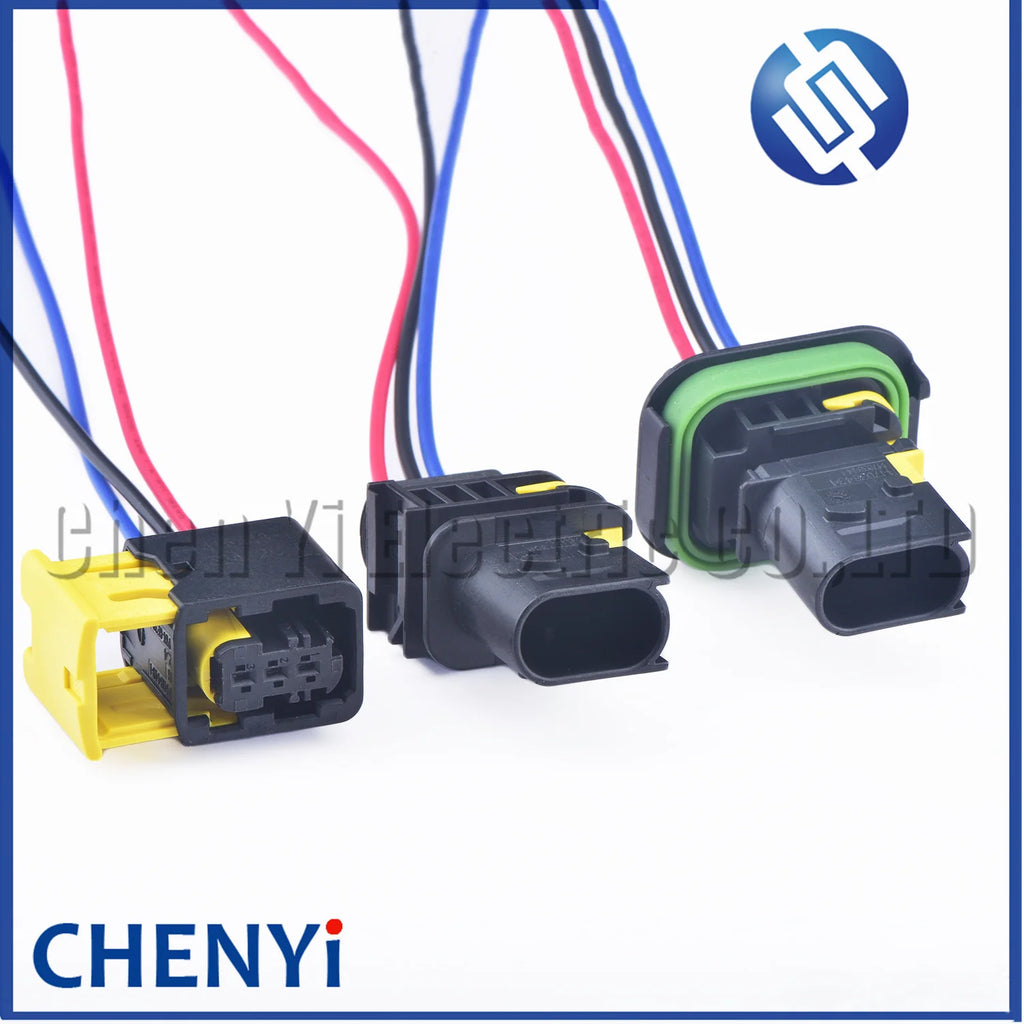 3 Pin female or male waterproof injector connector automotive electrical car ECU connector 1-1418448-1 1-1703843-1 1-1670730-1