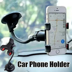 Car Phone Holder Universal Windshield Dashboard 360° Rotation Cellphone Mount Lazy Bracket Flexible Navigation Stand Amagi