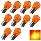 10Pcs 21W Amber Indicator Bayonet Base Lamp Turn Signal Car Light Car Interior Bulb Auto Dashboard Warning Indicator
