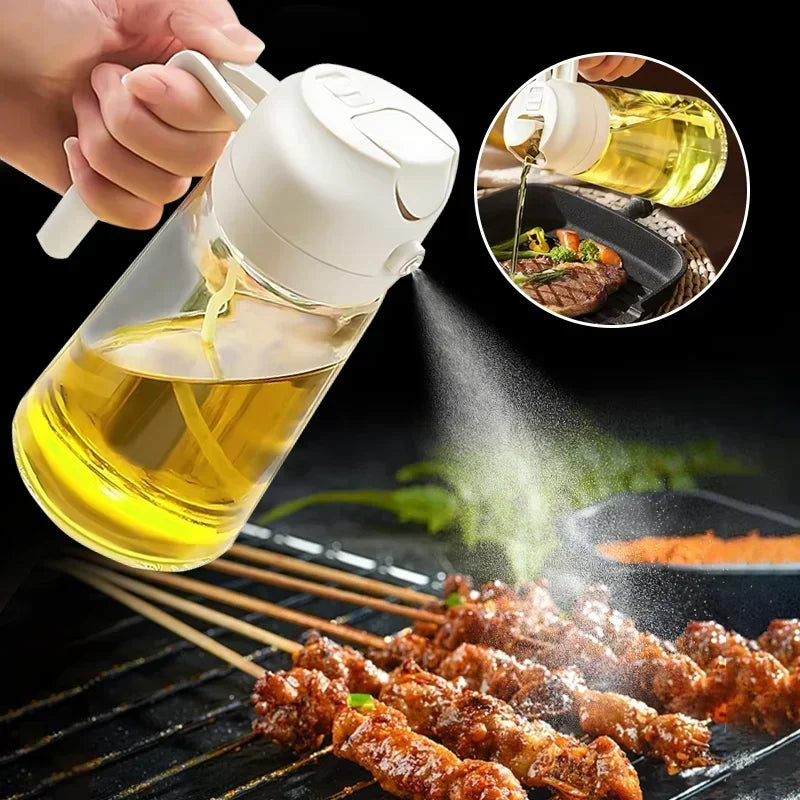 Glass Oil Spray Can Can Spray Dual-use Kitchen Utensils Glass Oil Bottle Press Type Spray Kitchen Tools Outdoor Barbecue Amagi