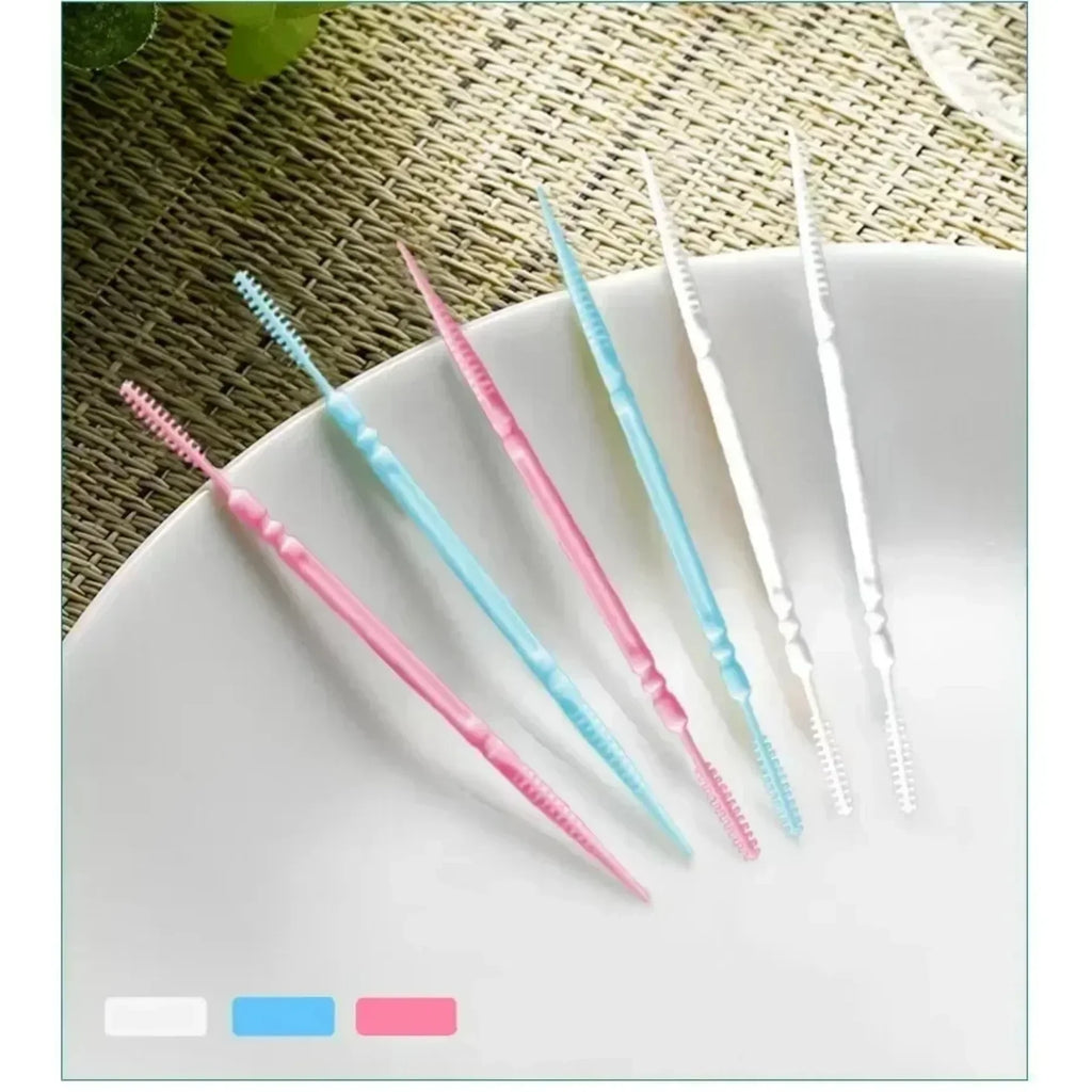 Brush Teeth Picking 100 PCs Boxed Plastic Toothpick Disposable Household Interdental Dental Floss Disposable Toothpick Amagi
