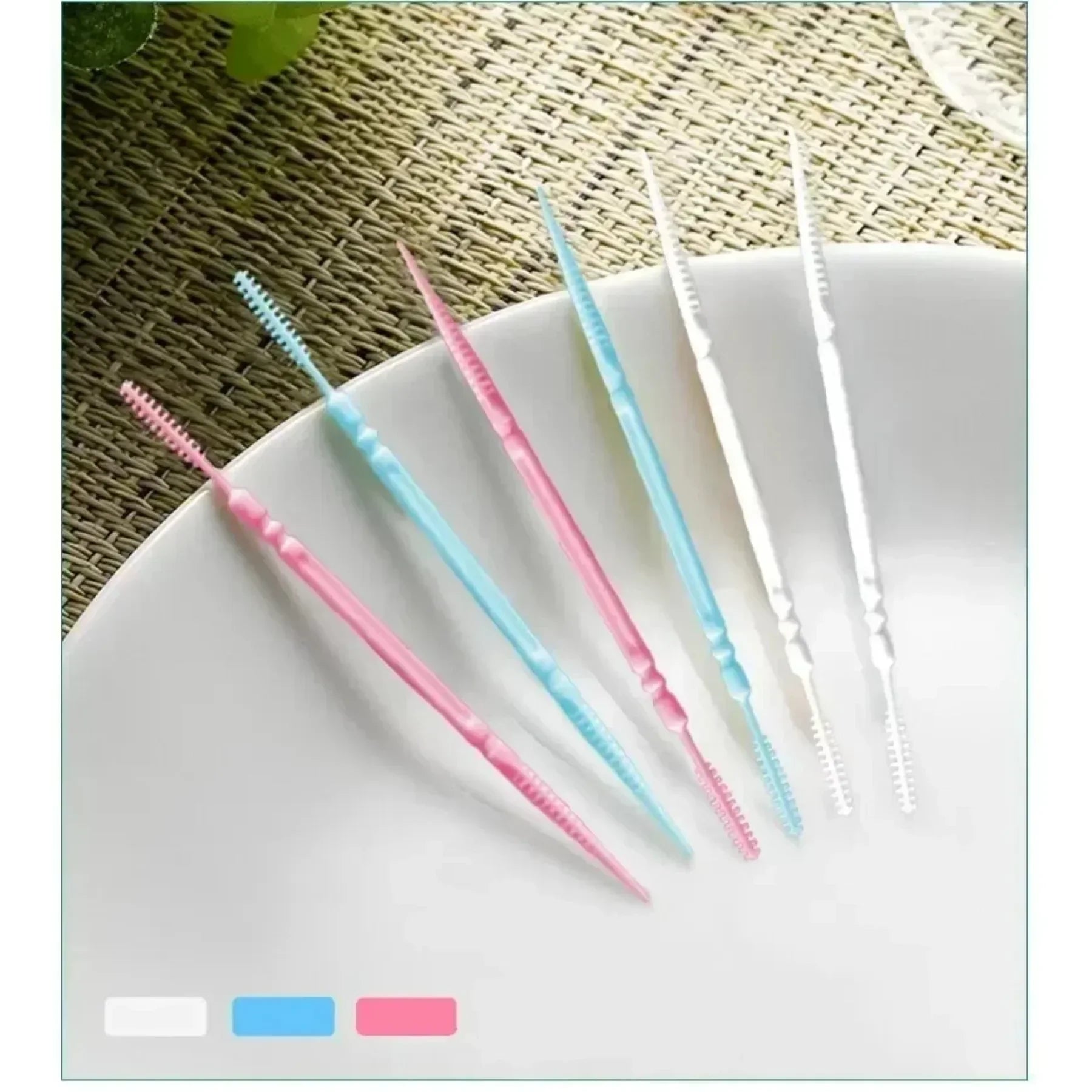 Brush Teeth Picking 100 PCs Boxed Plastic Toothpick Disposable Household Interdental Dental Floss Disposable Toothpick Amagi