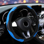 38 Cm/15 Inches Universal Car Faux Leather Steering Wheel Cover Sweat-absorbent And Breathable Handle Interior Upgrade New Amagi