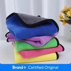 1-5 Pcs Microfiber Car Washing Towel Soft Quick Drying Windows Mirrors Wiping Rags Home Double Layer Cleaning Cloths Amagi