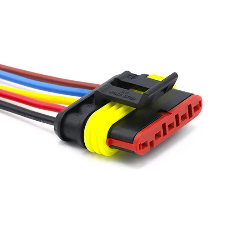 5/20/100Sets AMP Type 1.5 Series Automotive Waterproof Connector Plug Socket HID Male&Female 15CM Wire Harness 1P/2P/3P/4P/5P/6P