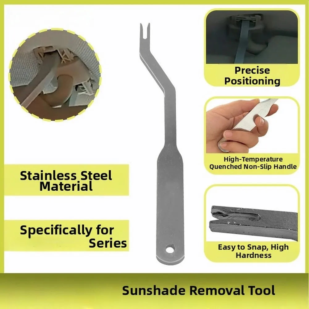 1 PCS  Sun Visor Removal  Tool Stainless Steel Sunshade  Clip Pry Bar For Car Interior Car Roof  Handle Removal Tools