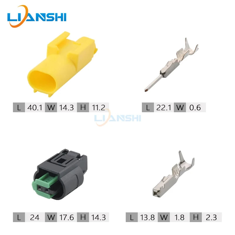 2005342-5 1-967644-1 Suitable for automotive outdoor temperature sensor plug 2p connector with terminal DJ7021-0.6-11/21