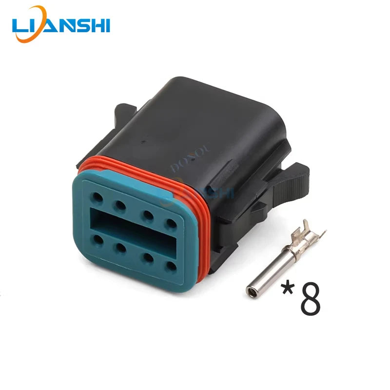 AT06-6S-RD01 Automotive Waterproof 6-Pin Plug with Small Hole Diameter Sealing Plug Connector Sheath and Terminal