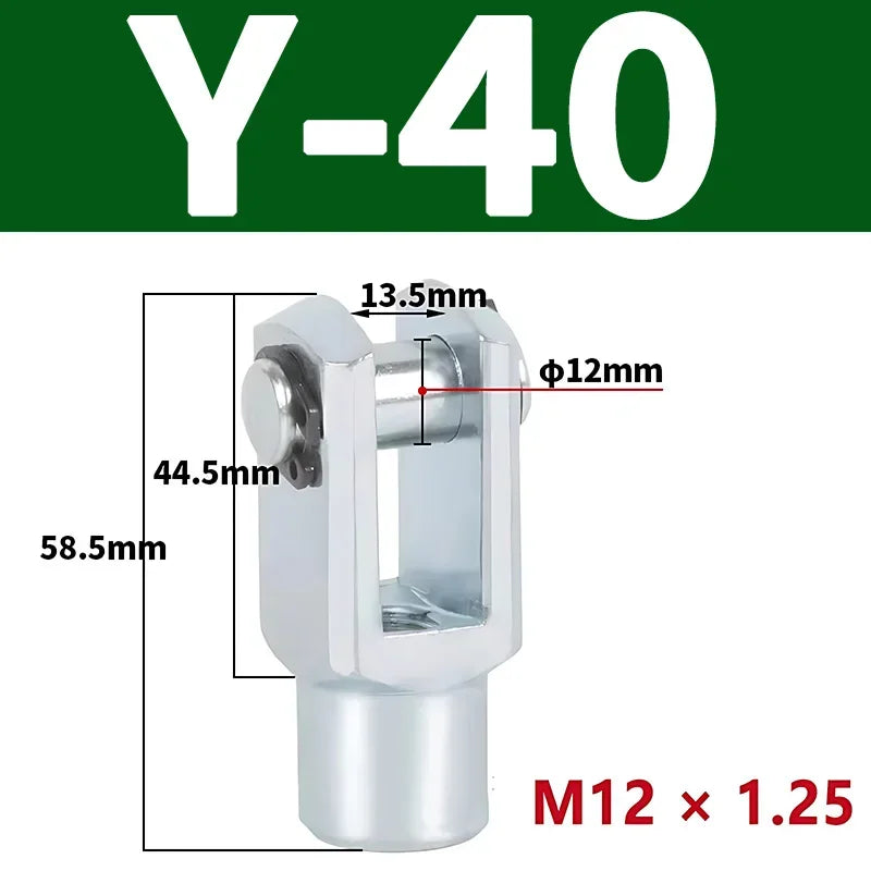 SC Standard Pneumatic Cylinder I/Y Type Mounting Fitting with Pin Connector, Cylinder Accessory for MAL MA Air Cylinders