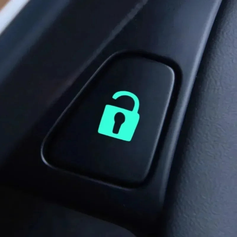 Car Window Lifter Stickers Car Night Glowing Interior Button Sticker Decals Car Lifter Switch Night Fluorescent Decoration