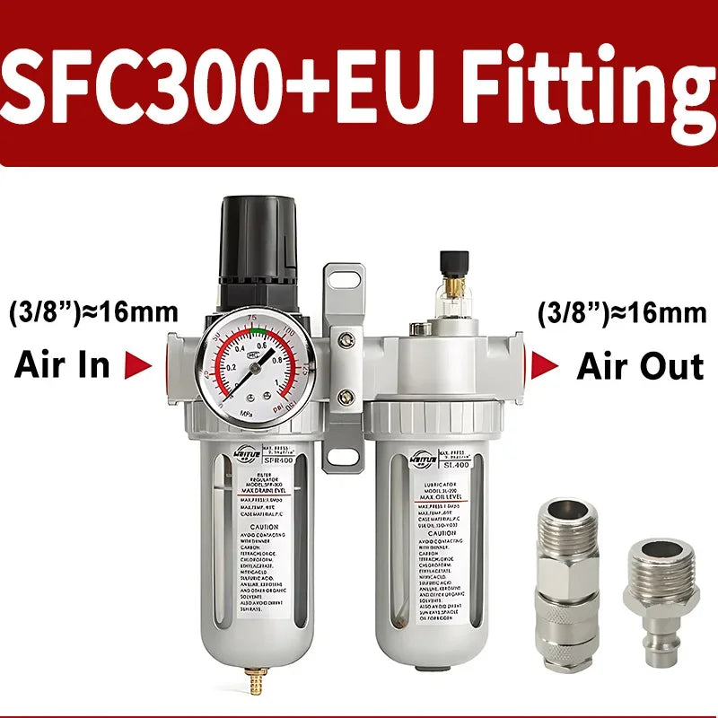 SFC200 1/4" SFC400 1/2" SFC300 3/8 Air Filter Regulator Oil Water Separator Trap Regulator Valve For Compressor Pneumatic Parts