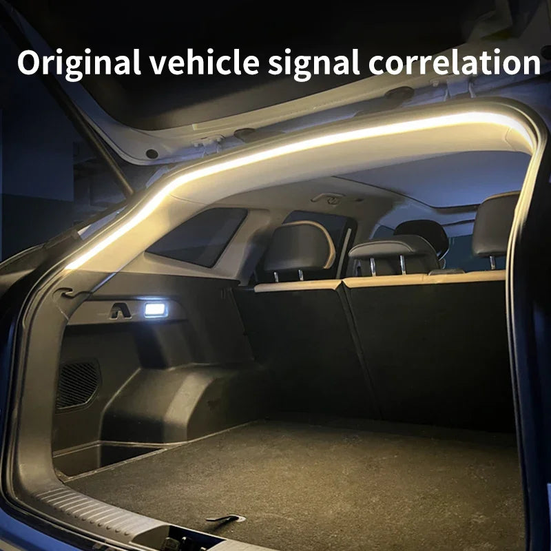 Car High Brightness Trunk Lighting Ambient Light Interior Decoration LED Wiring Free Automatic Sensing Tailgate Strip Amagi