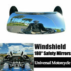 180° NO Blind Spot Motorcycle Windshield Wide Angle Mirror Parabolic Mirror HD Rearview Mirror Stickable Tools Part Clear Amagi
