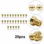 25pcs Carburetor Main Jet 55-115 M6 For Dellorto & For Mikuni 6mm Thread Carburetors Injector Nozzle Main Jet Set