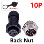 5/20Sets GX16 M16 QL16 16MM Aviation Plug&Socket:Male Female Docking Back Nut Panel Mounted Connector with 2/3/4/5/6/7/8/9 Pins