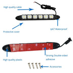 2Pcs Universal Car Led DRL Daytime Running Light Flexible 6SMD White Ice Blue Waterproof Driving Fog Bulb Styling DC 12V Tools