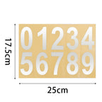 Night Reflective Alphabet Label Decal Car License Plate Number Reflective Stickers Mailbox Door Plate Number Waterproof Decals