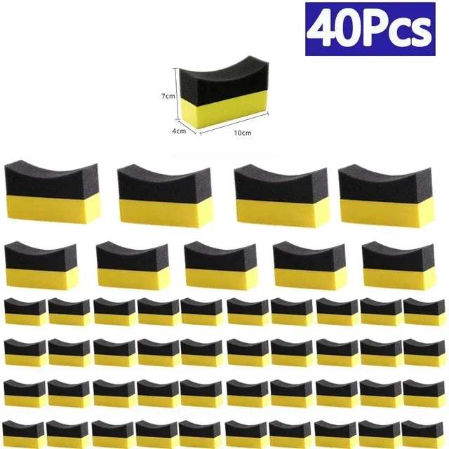 Car Wash Microfiber Towel Cleaning Sponge Brush Set for Wheel Wipe Water Suction Sponge Pad Polishing Tyre Brushes Tools Amagi