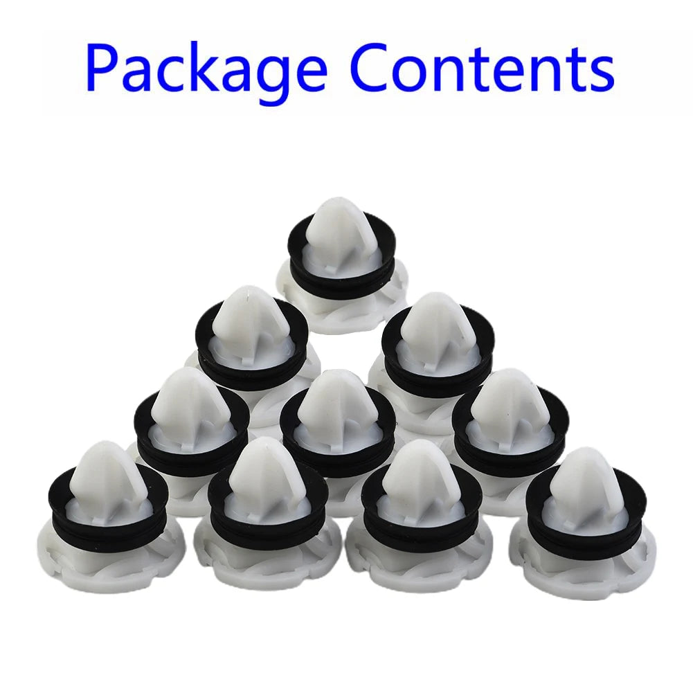 10Pcs Door Trim Panel Mounting Clips White Nylon For Renault 7703077476 Car Interior Accessories Fastener Clips