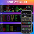 Devil Eyes LED Matrix Display Flexible Pixel Screen APP Controlled Scrolling Car Truck Window Light Panel Waterproof DIY Amagi