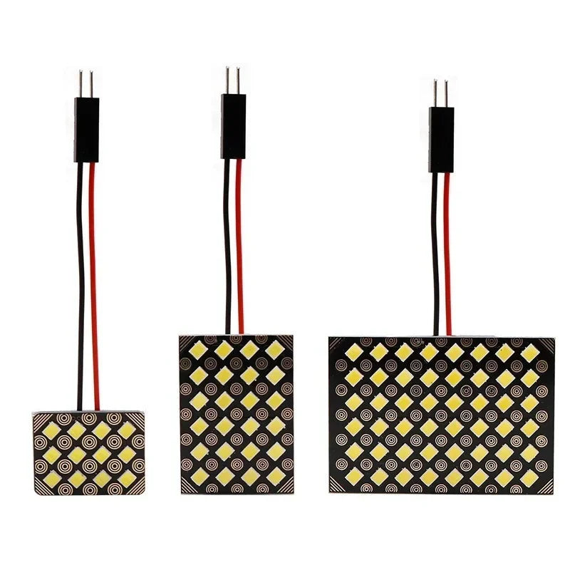 T10 5050 3030 LED Interior Panel Car White Light Reading Lamp Universal Car Trunk Roof Dome Bulb 48 24 12 SMD Lights 12V