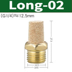 Air Fittings Brass Control Muffler Compressed Air Pneumatic Exhaust Muffler The Electromagnetic Valve Scarf Connector