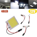 Car Interior Ceiling LED Light Panel 6000K White COB LED Light Panel With Light Adapter For Car Interior Ceiling 16/24/36/48 LED