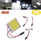 Car Interior Ceiling LED Light Panel 6000K White COB LED Light Panel With Light Adapter For Car Interior Ceiling 16/24/36/48 LED