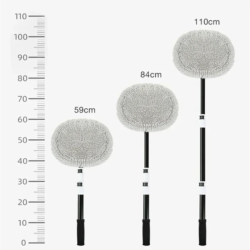 Car Cleaning Brush Mop Kit Wash Brush Chenille Microfiber Car Wash Brush Telescopic Long Handle Cleaning Mop Car Cleaning Amagi