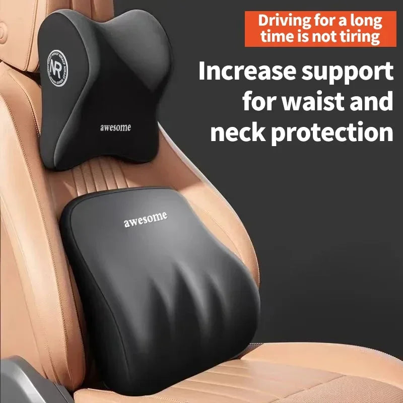 Car Seat Back Very Comfortable Memory, Support Soft and Comfortable Neck Headrest, Car Seat Back Cushion, Waist Cushion Amagi