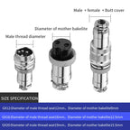 1Set GX12 2/3/4/5/6/7 Pin Male&Female Docking Aviation Plug&Socket Circular Waterproof Thread butt joint Connector