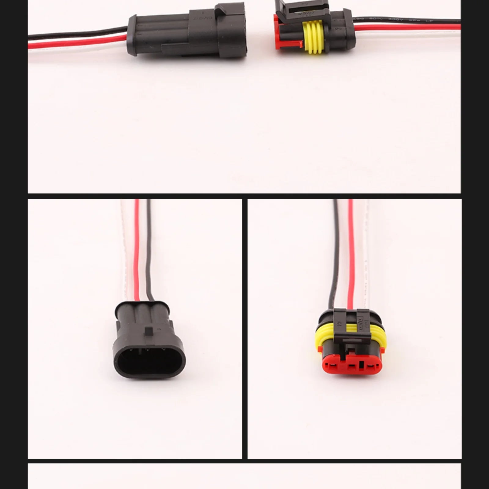 3-PIN Connector Waterproof 1.8mm Series Male Female Connectors Wiring Harness 282105-1 282087-1