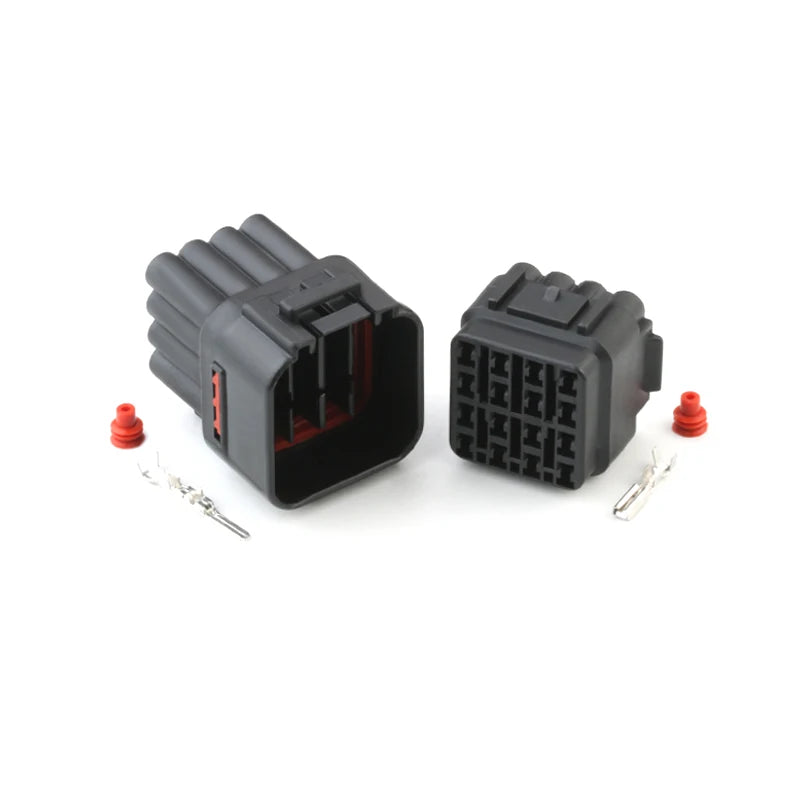 Waterproof connector Headlight wiring harness plug 16 holes black rubber jacket with terminal 6188-0353/6181-6457