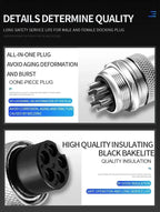 GX12 GX16 GX20 Waterproof Aviation Connector 2 3 4 5 6 7 8 9 10 12 15Pin M/F, 5/10/20 Sets for Industrial Machinery Panel Wiring