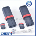 2 Sets 2 Pin female Automotive Waterproof Connector Turn Signal Light Wire harness Plug
