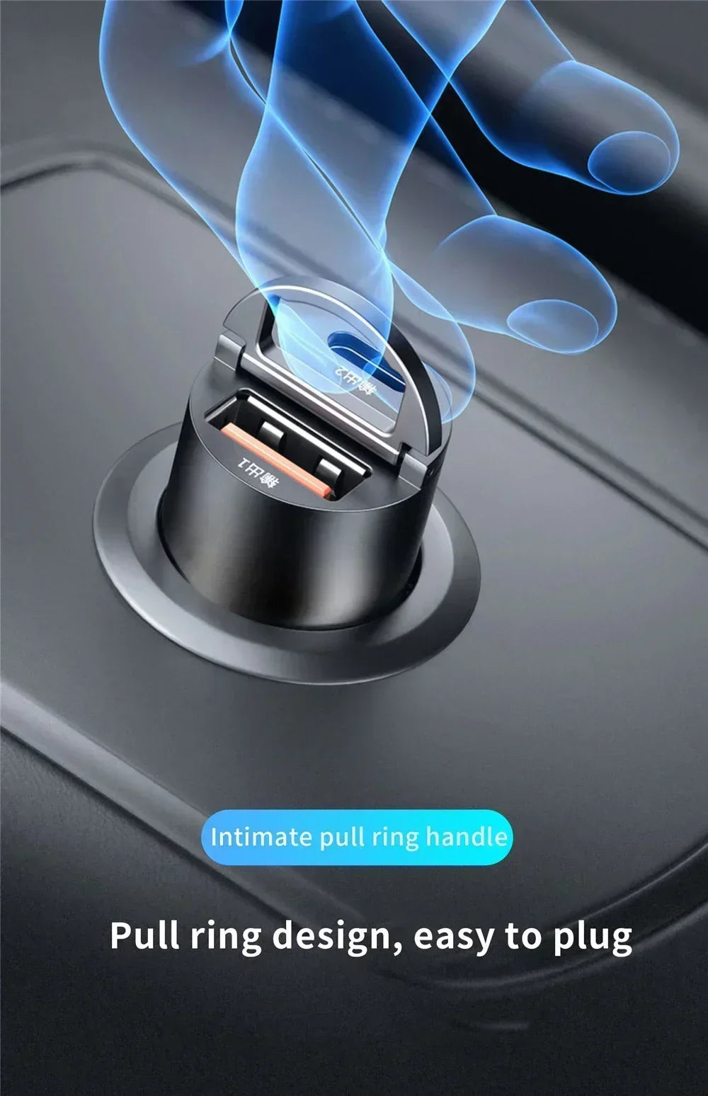 200/100W Mini Dual Ports USB Car Charger Lighter Fast Charging Phone Charger Adapter for IPhone 13 12 Xiaomi Huawei Samsung Amag