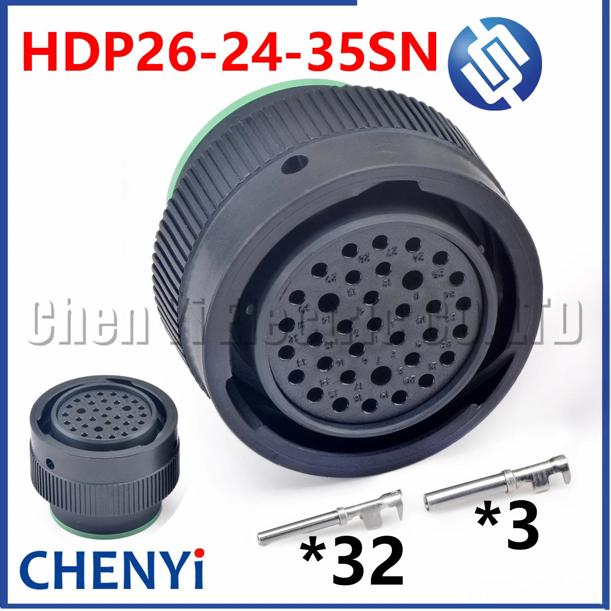 35 Pin auto Waterproof connector HDP24-24-35SN HDP26-24-35PN HDP24-24-35PN HDP26-24-35SN With Pins For Deutsch HDP Series