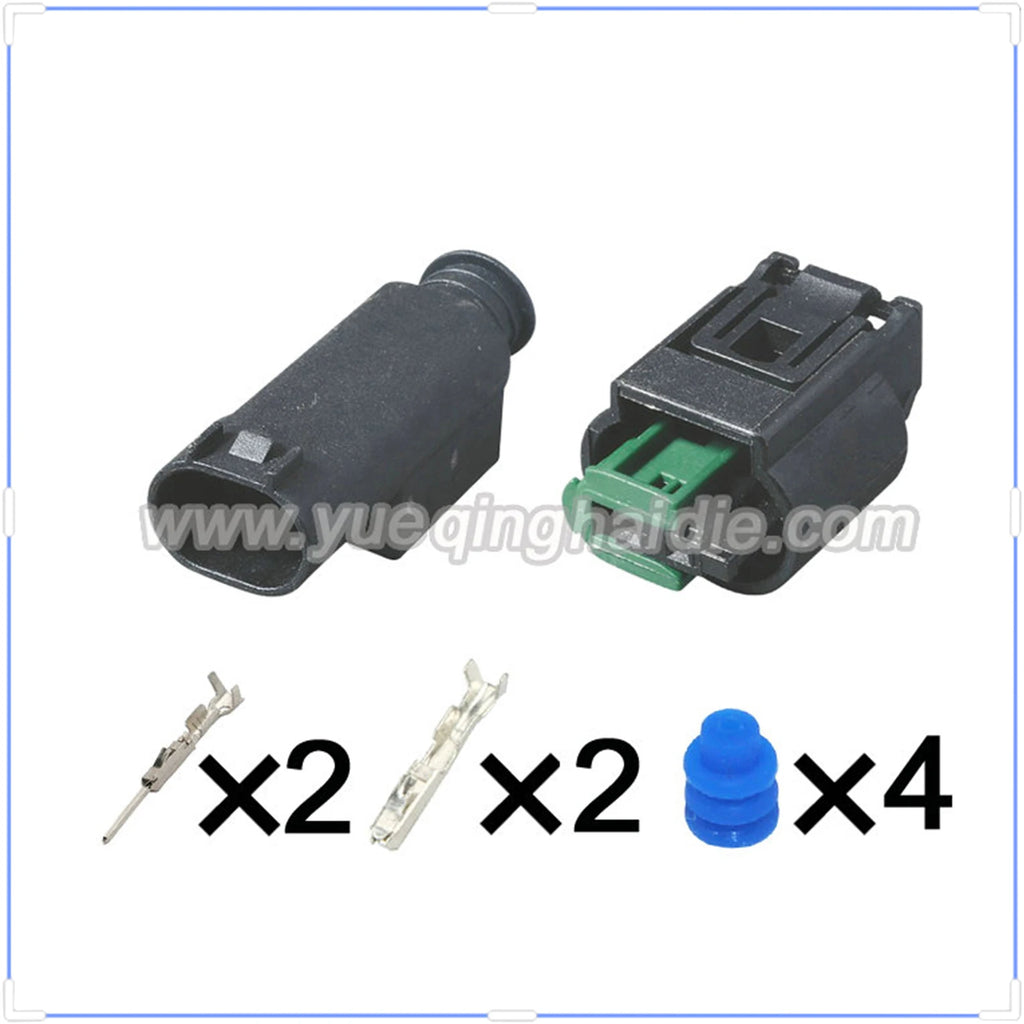 AMP 2 Pin Connector 0.6mm Male Female Connectors Auto AC Assembly Terminal Wire Harness Plug Socket 7-967570-4 968405-1