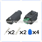 AMP 2 Pin Connector 0.6mm Male Female Connectors Auto AC Assembly Terminal Wire Harness Plug Socket 7-967570-4 968405-1