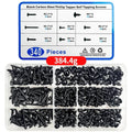 340PCS PWA Cross Self-Tapping Black Screw M3 M3.5 M4 M4.8 Carbon Steel Round Pan Head Tapping Screw with Washer Assortment Kit